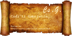 Csóti Gabriella névjegykártya