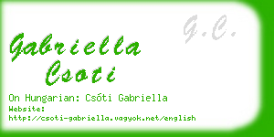 gabriella csoti business card